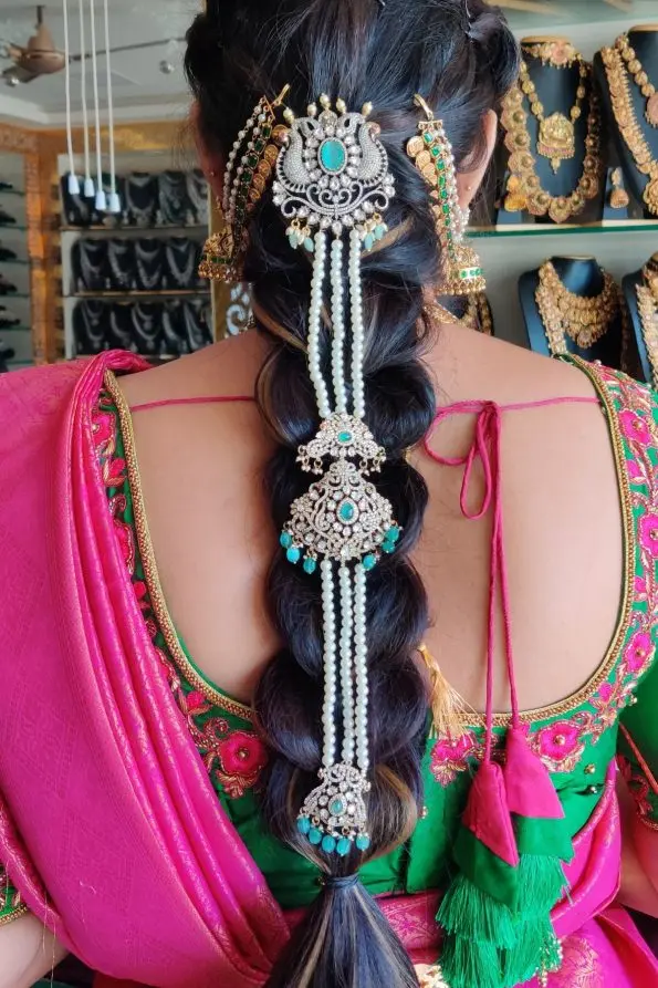 Sea Blue Beads Victorian Stone Bridal Jada